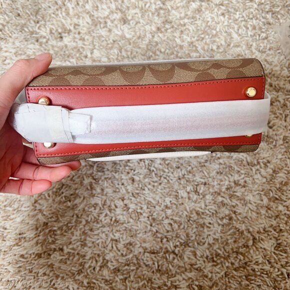 Coach Mini Lane Top Handle In Colorblock Signature Canvas - Picture 4 of 10